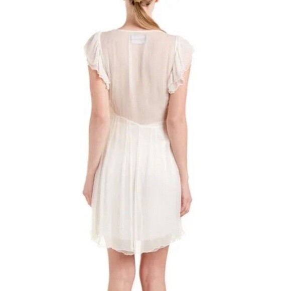 Zadig & Voltaire Women’s Dress Rhuya Deluxe Cream Lace Chiffon Crochet Small - Picture 2 of 10